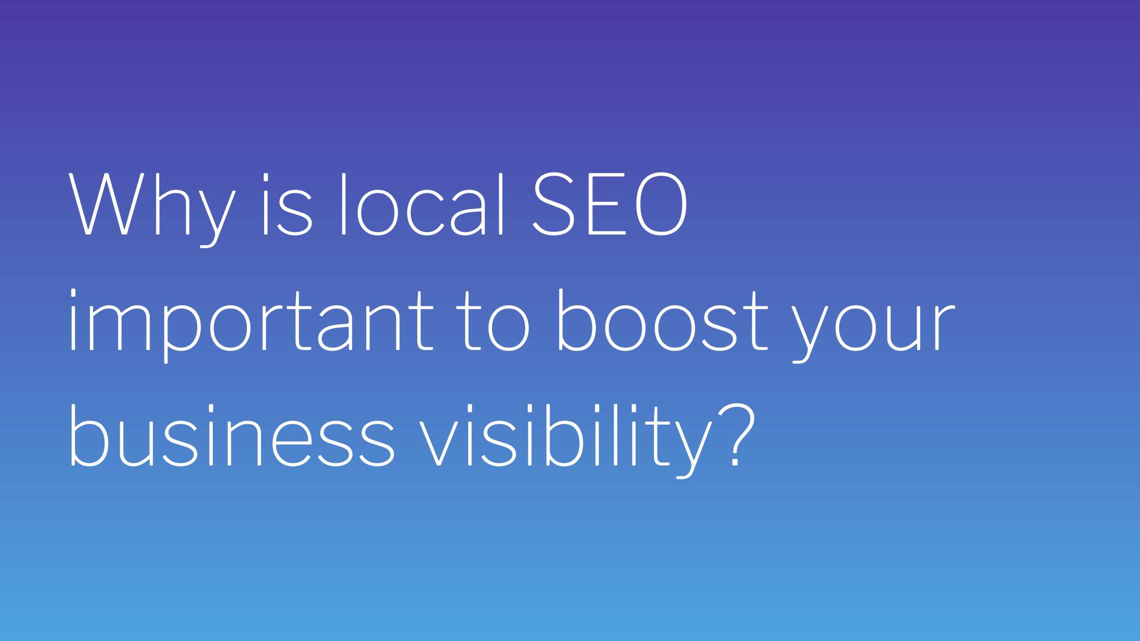 Local SEO, Local Business